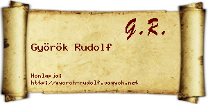 Györök Rudolf névjegykártya