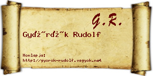 Györök Rudolf névjegykártya