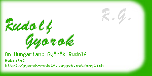 rudolf gyorok business card