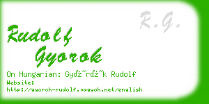 rudolf gyorok business card